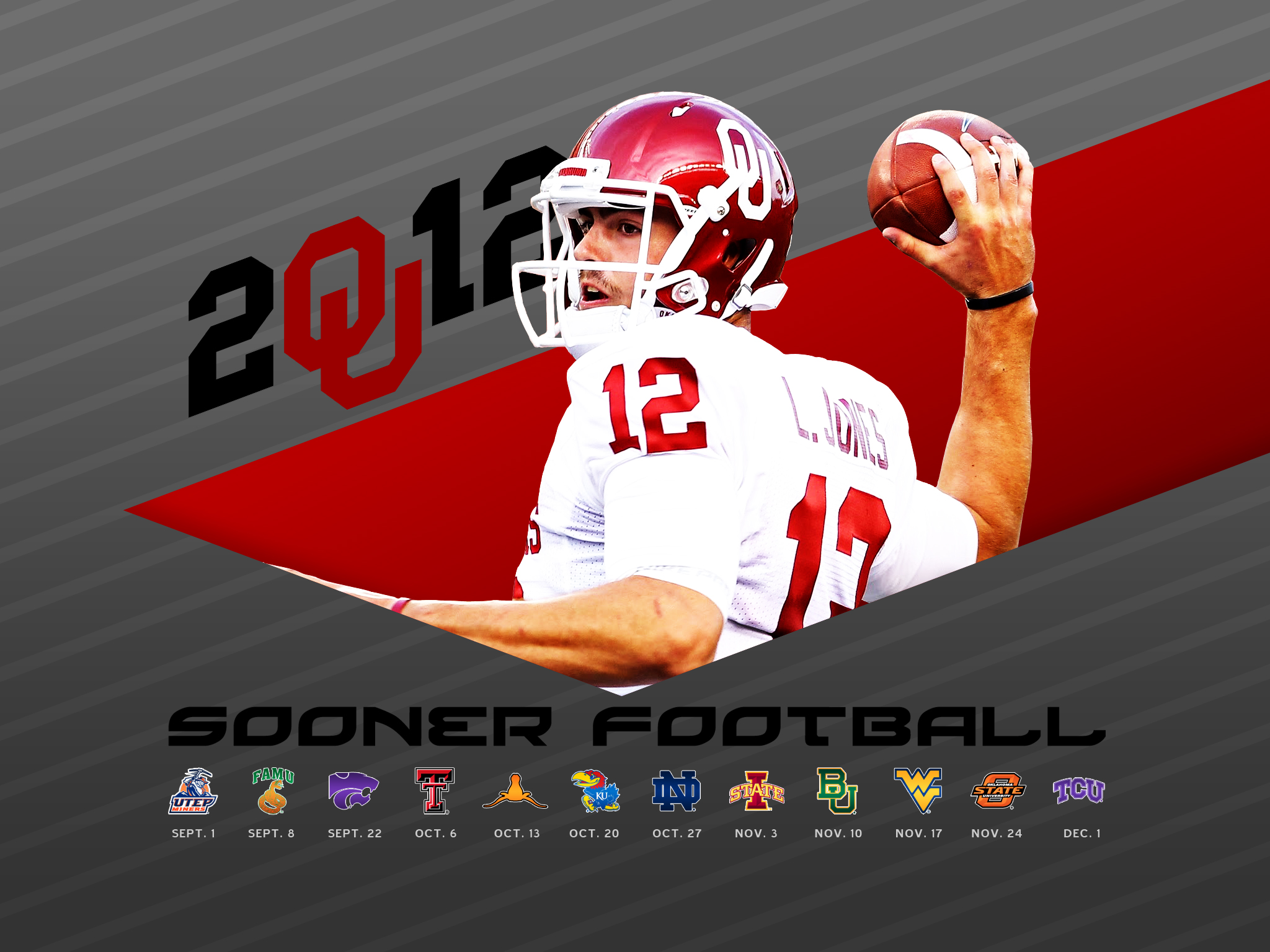 2012 OU Football Schedule Wallpaper For IPhone IPad From The